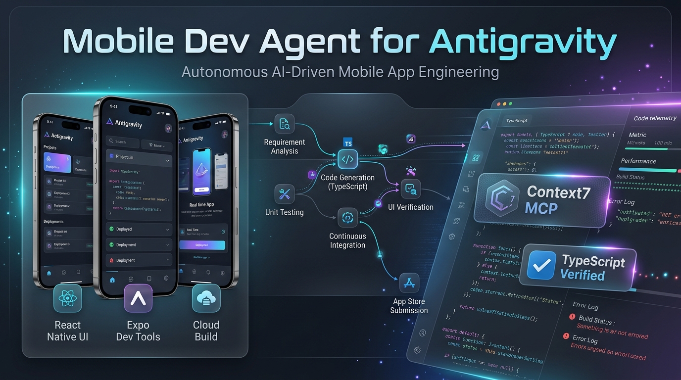 Mobile Dev Agent: Autonomous Full-Cycle React Native & Expo Developer for Antigravity
