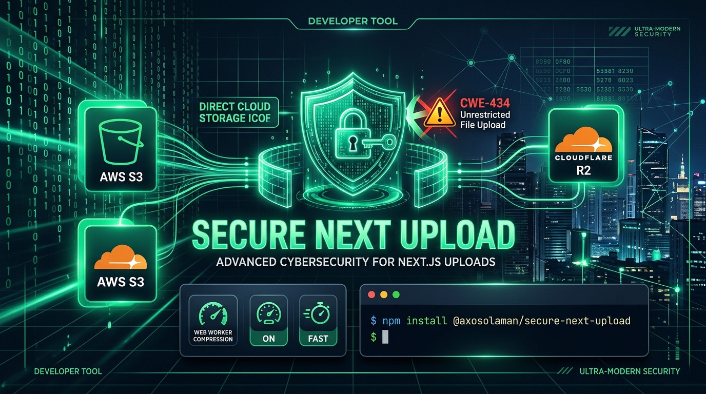 Secure Next Upload (@axosolaman/secure-next-upload): Zero-Server-Bandwidth Direct Upload Engine for Next.js